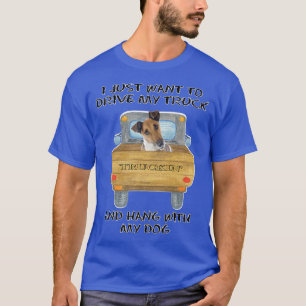 Truck Driving Dog Fox Terrier (Smooth)  T-Shirt