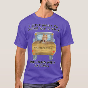Truck Driving Dog Fox Terrier  T-Shirt