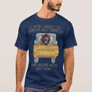 Truck Driving Dog Leonberger T-Shirt