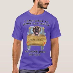 Truck Driving Dog Mastiff T-Shirt