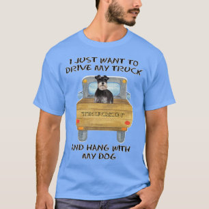 Truck Driving Dog Miniature Schnauzer 2  T-Shirt
