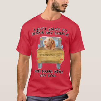 Truck Driving Dog Spinoni Italiani  T-Shirt