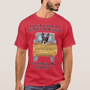 Truck Driving Dog Toy Fox Terrier T-Shirt