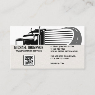 Truck Driving Transport   Shipping Business Card