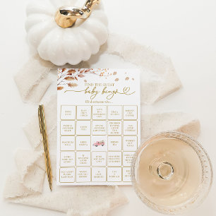 Truck Fall Girl Baby Shower Find The Guest Game Invitation