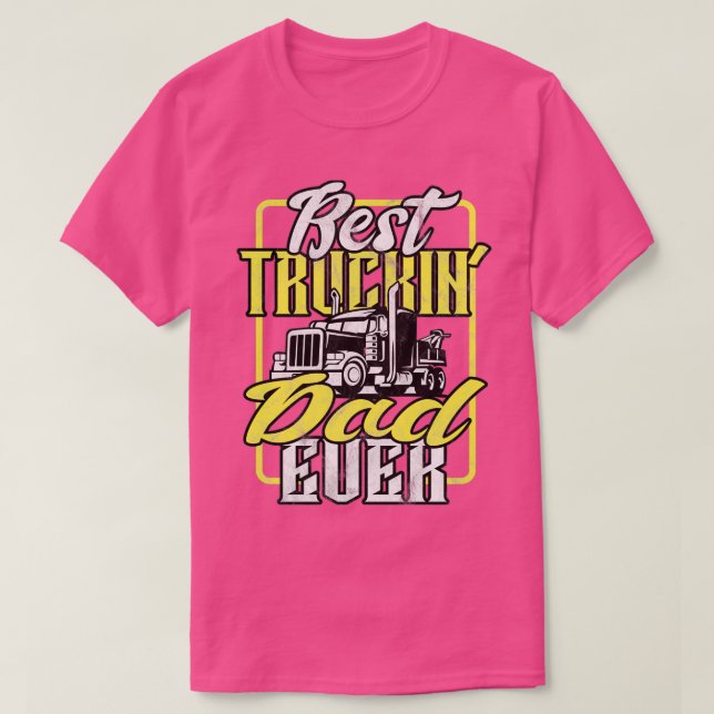 Truck Father Dad Highway Transport Gasoline Truck T-Shirt (Design Front)