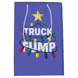 Truck Fump Minimal Art Xmas Lights And Star Medium Gift Bag