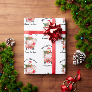 truck Funny new year  Wrapping Paper