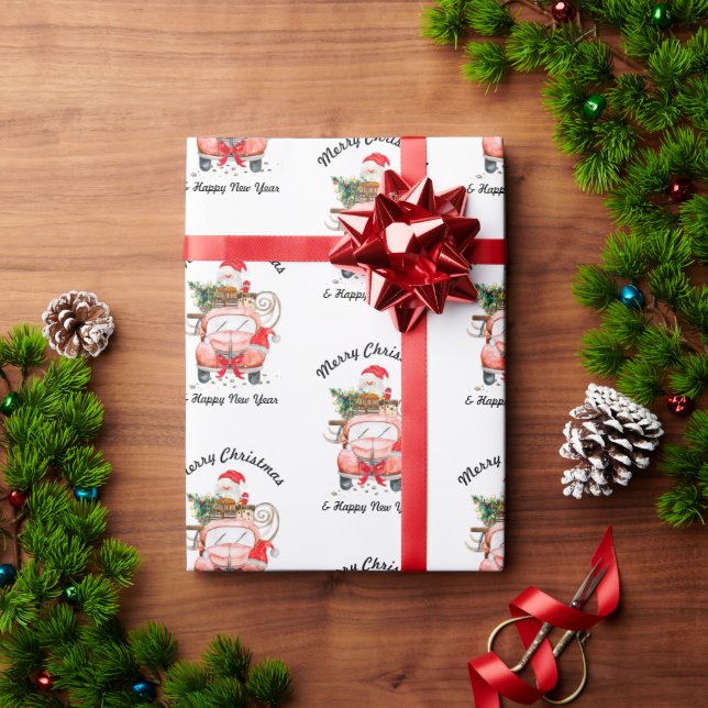 truck Funny new year  Wrapping Paper (Holiday Gift)