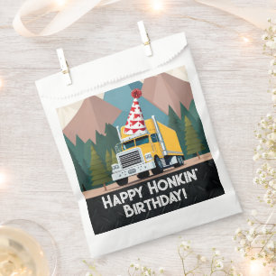 Truck Happy Birthday Party Funny Transport Favour Bags