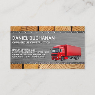 Truck Hauling Commercial Goods Business Card