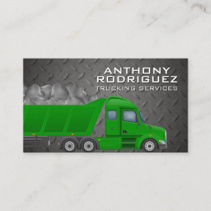 Truck Hauling Material Steel Business Card