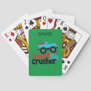"TRUCK HEART CRUSHER" PLAYING CARDS PERSONALIZED.