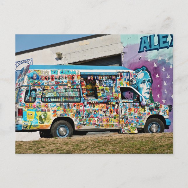 Truck - Ice Cream - Ice Cream headache Postcard (Front)