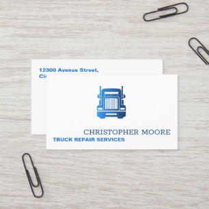 Truck Mechanic Simple Business Card