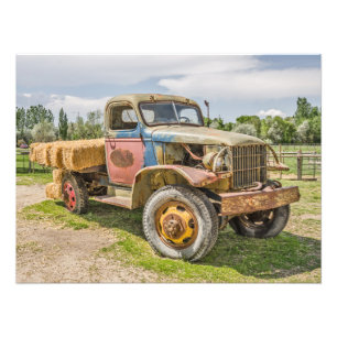 Truck of Many Colours - Fathers; Dads; Men; Vintag Photo Print