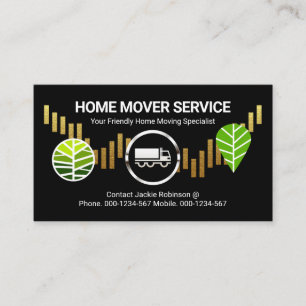 Truck On Gold Hillside Tree Landscape Business Card