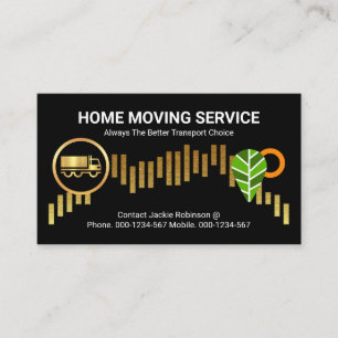 Truck On Gold Hillside Tree View Business Card