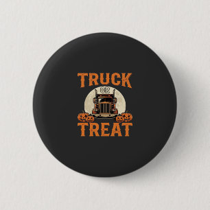 Truck or Treat Halloween Semi Truck Design_1 6 Cm Round Badge