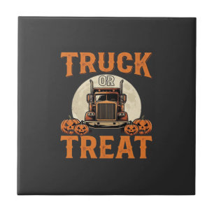 Truck or Treat Halloween Semi Truck Design_1 Tile