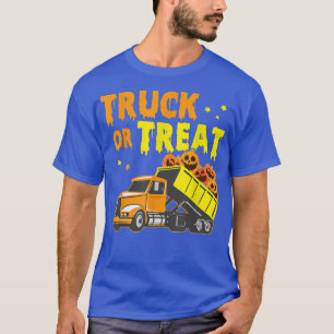 Truck Or Treat Pumpkin Funny Truck Lover Halloween T-Shirt