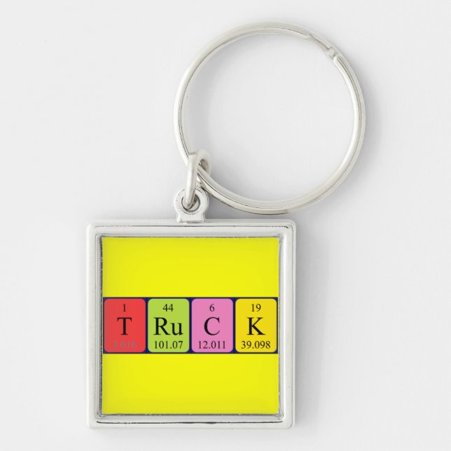 Truck periodic table keyring (Front)