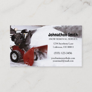 Truck Plough Snow Removal Service  Business Card