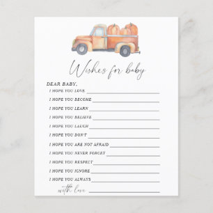 Truck pumpkin - Party game   wishes for baby game