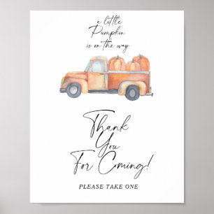 Truck pumpkin - Thank you for coming Poster