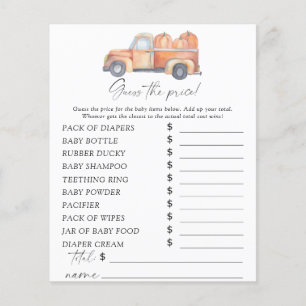 Truck Pumpkins - Guess the price Game