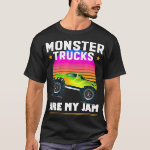 Truck Retro Style Monster Trucks Are My Jam T-Shirt