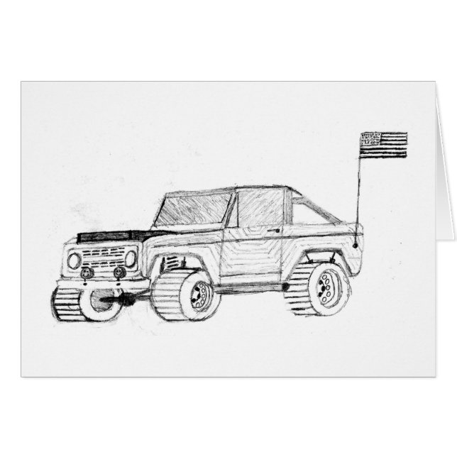 Truck Rod blank note card (Front Horizontal)