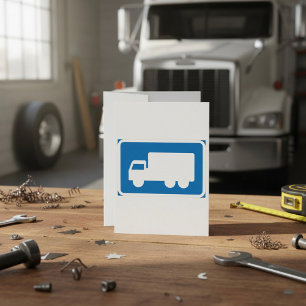 Truck Route Road Sign Blue Transport Symbol Invitation