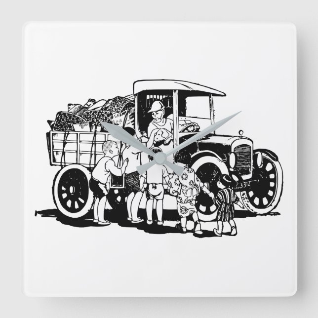 Truck Square Wall Clock (Front)