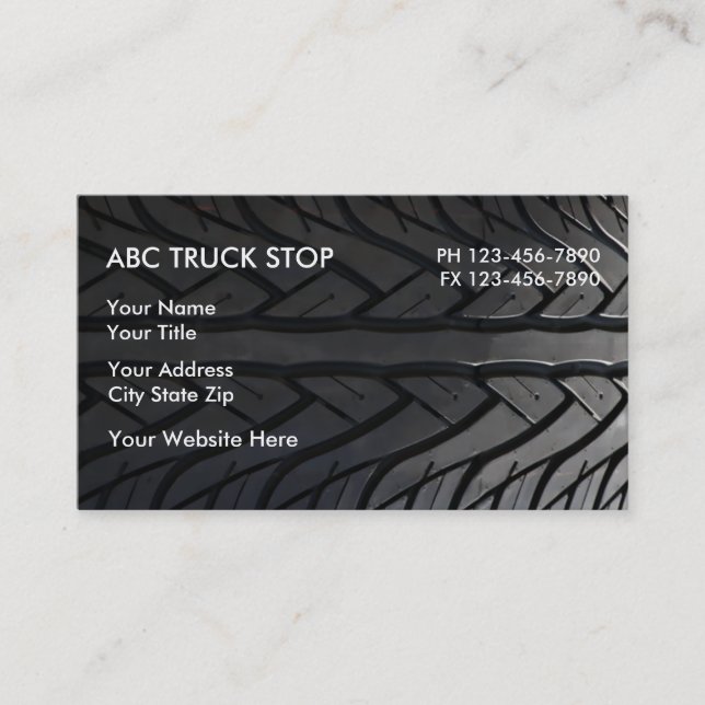 Truck Stop Business Cards (Front)