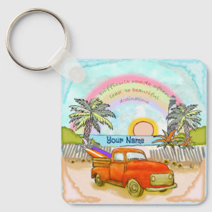 Truck Surfer Lighthouse keychain
