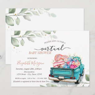 Truck Sweets Presents Virtual Drive By Baby Shower Invitation