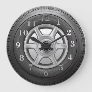 Truck Tire Mens Novelty Wall Clock