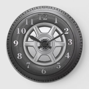 Truck Tire Men's Novelty Wall Clock