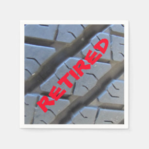 Truck Tire Retirement Cocktail Paper Napkins! Napkin