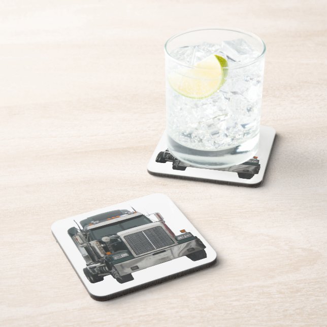 Truck tractor Cork Coaster (6) 3.8 x3.38" (Right Side)