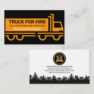 Truck Trailer Signage Logistic Trucker Business Card