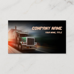 Truck - transportation & logistics business card