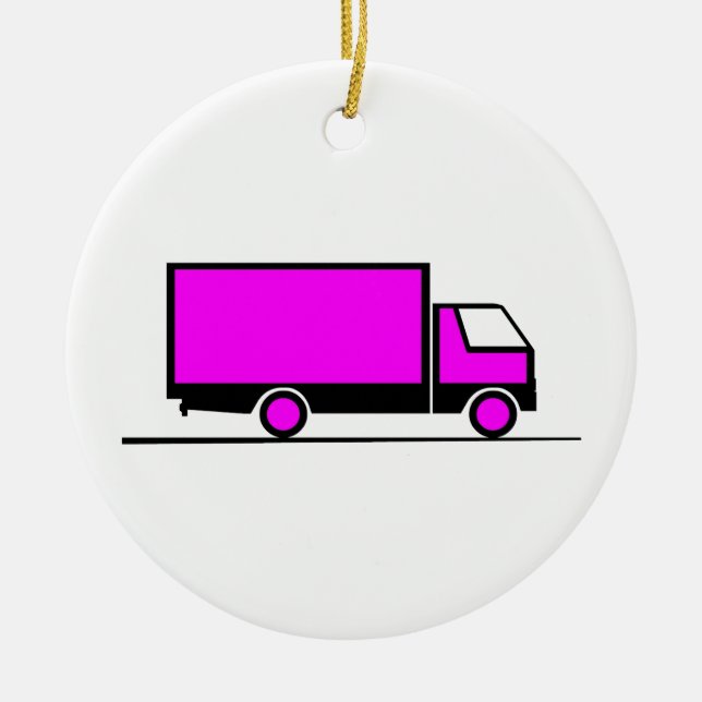 Truck - Truck (06) Ceramic Tree Decoration (Front)