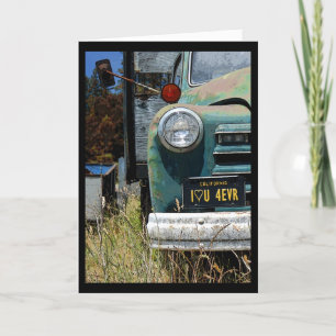 Truck Valentine Love Forever Holiday Card