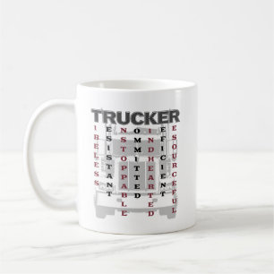 Trucker Acrostic Tireless Resistant Unstoppable Coffee Mug