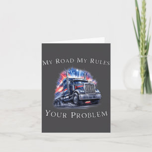 Trucker American Flag Truck Driver  Card
