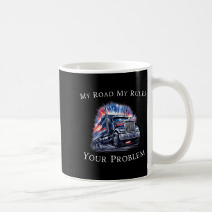 Trucker American Flag Truck Driver  Coffee Mug