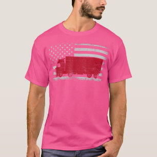 Trucker American Flag Vintage Patriot Truck Driver T-Shirt
