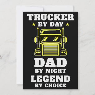 Trucker and Dad - Hero on the Road and at Home Invitation